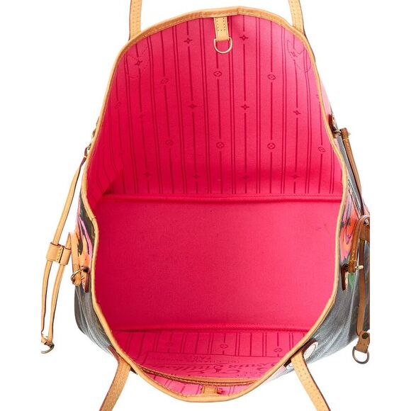 Louis Vuitton Brown Monogram Roses Coated Canvas Neverfull (Authentic Pre- - Picture 4 of 4